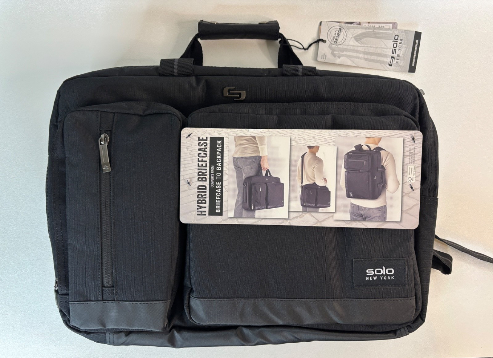 Solo UBN310-4 Duane Hybrid Briefcase/Backpack Fits up to 15.6” Notebooks NEW
