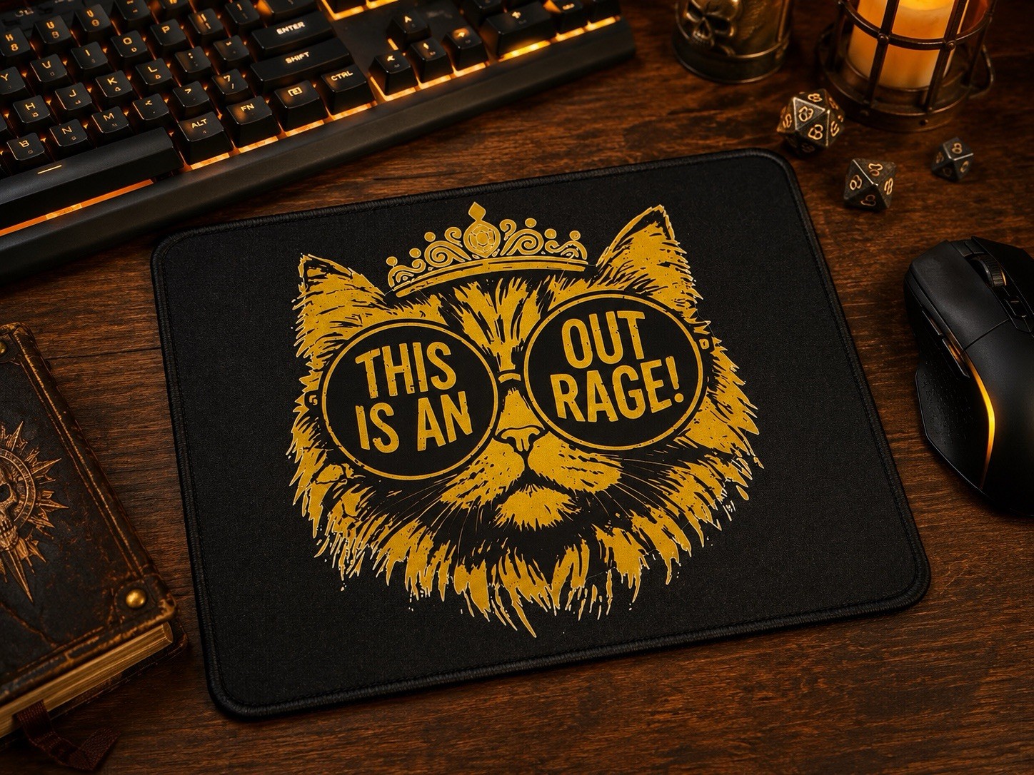 Dungeon Crawler Carl Princess Donut "THIS IS AN OUTRAGE" Mousepad 