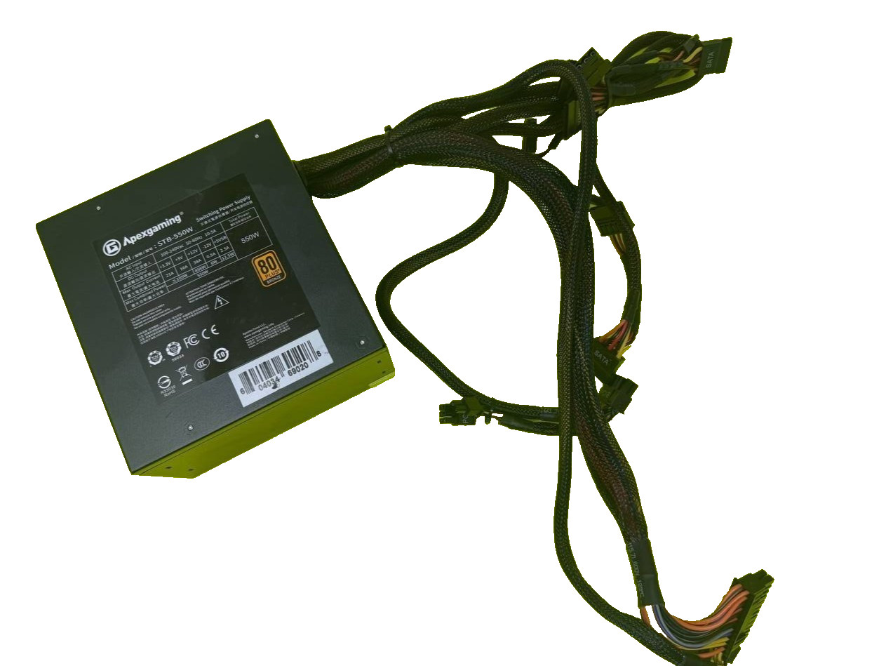 Apexgaming STB-550W- 550Watt 80 Plus Bronze SWITCHING Power Supply - 07
