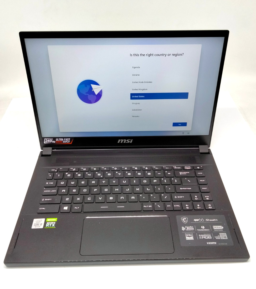 MSI GS66 Stealth 15.6" i9-10980HK 64GB 1TB SSD Win 11 RTX 2070 Laptop