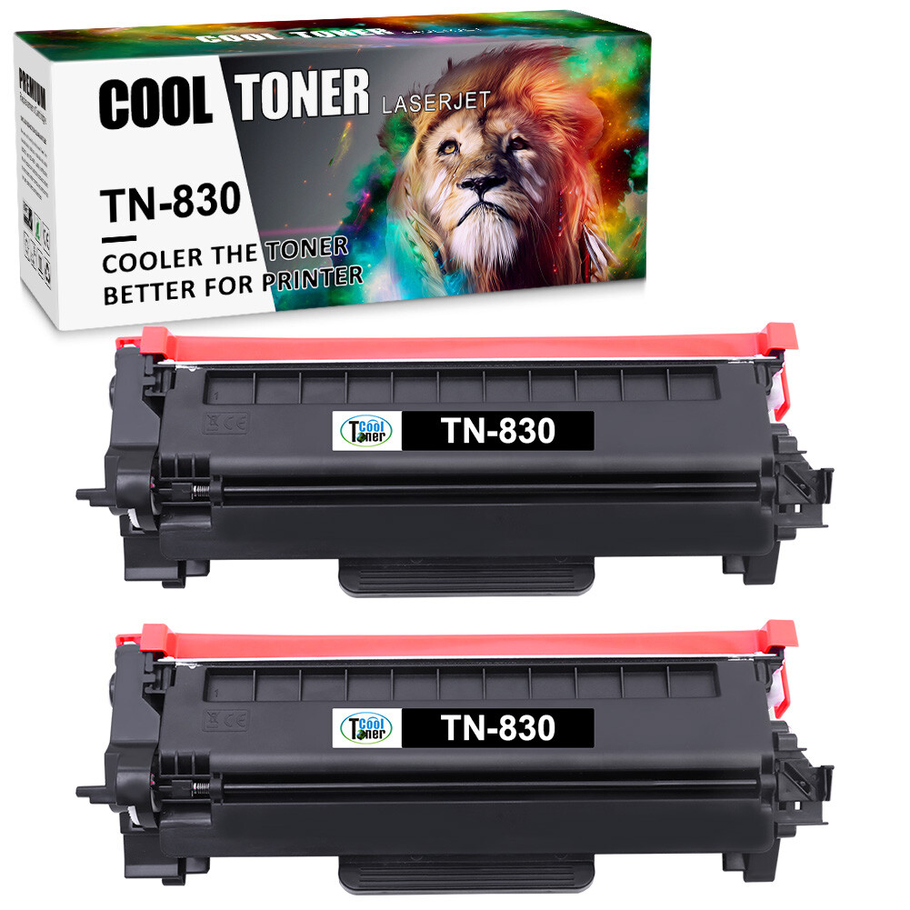 2x TN830 TN830XL Toner Compatible With Brother HL-L2460DW DCP-L2640DW HL-L2405W