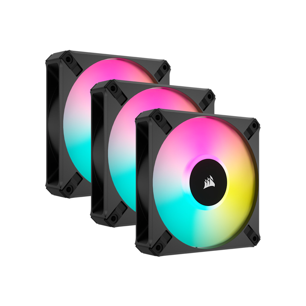 Corsair AF120 RGB ELITE 120mm PWM Triple Fan Kit AirGuide Black Certified Refurb