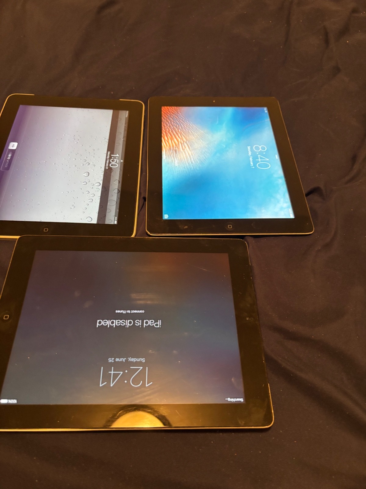 3 lots of Apple ipad first generation 16 GB, Wi-Fi, ideal for parts