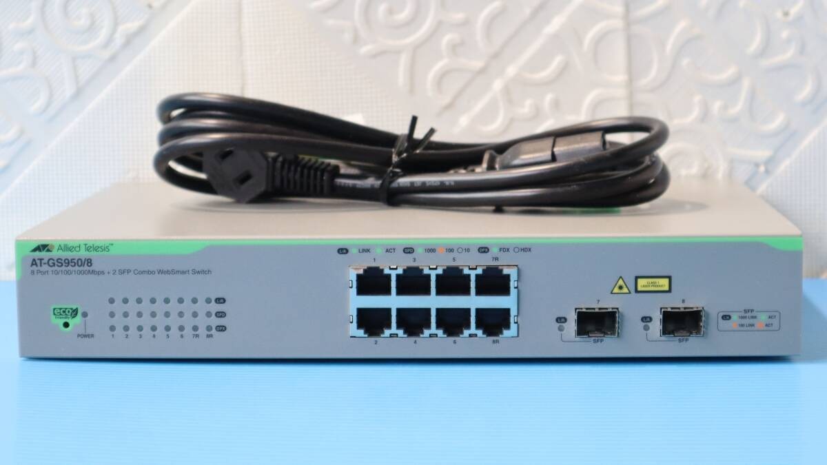 Allied Telesis AT-GS950/8 - 8-Port Gigabit Ethernet Network Smart Switch