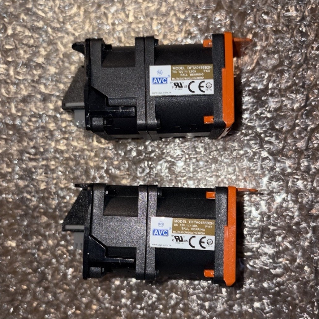 2x AVC DATA0456B2H 40mm 4-Pin Ball Bearing Server Fan