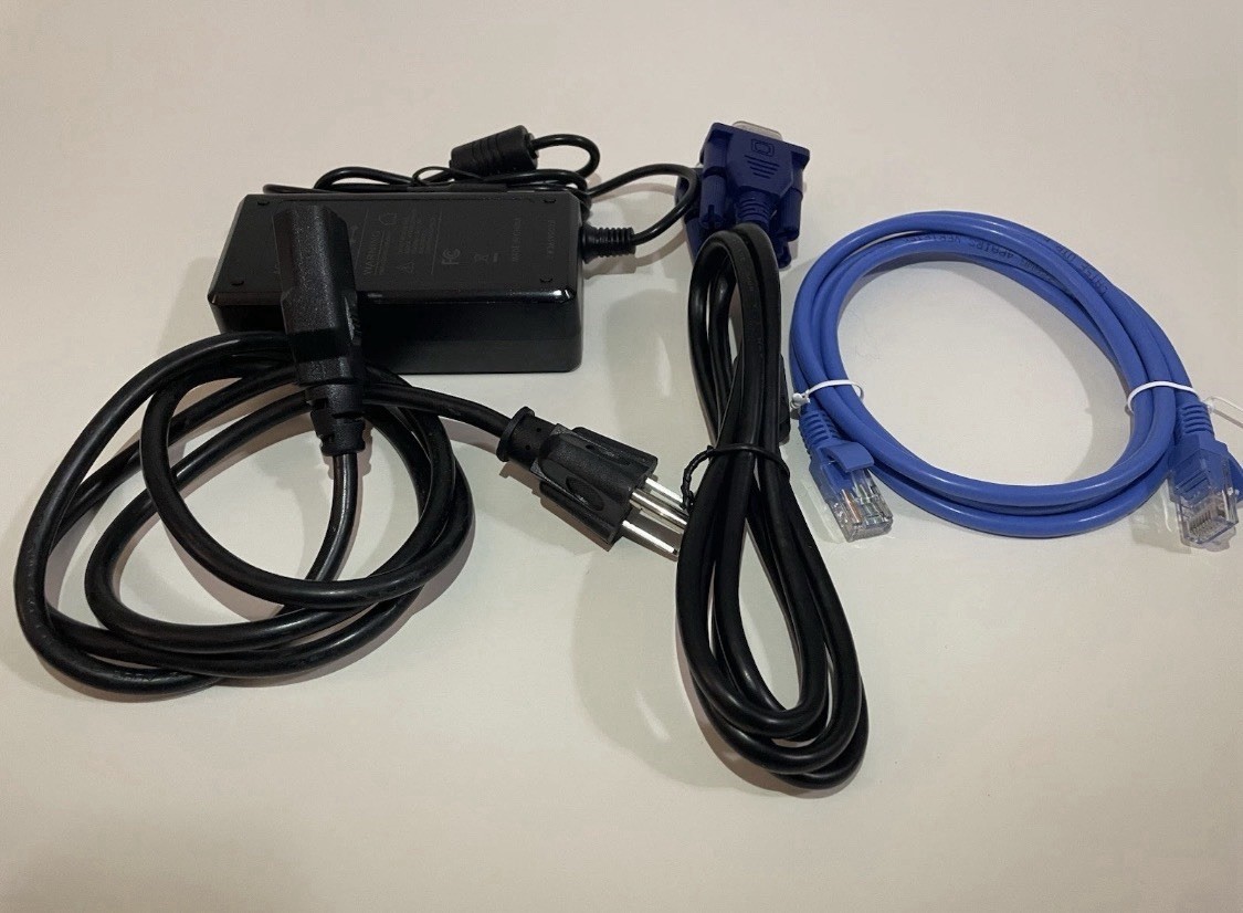 Set of VGA Cable, Power Adapter, Ethernet Cable & Power Cord For TouchScreen Mtr