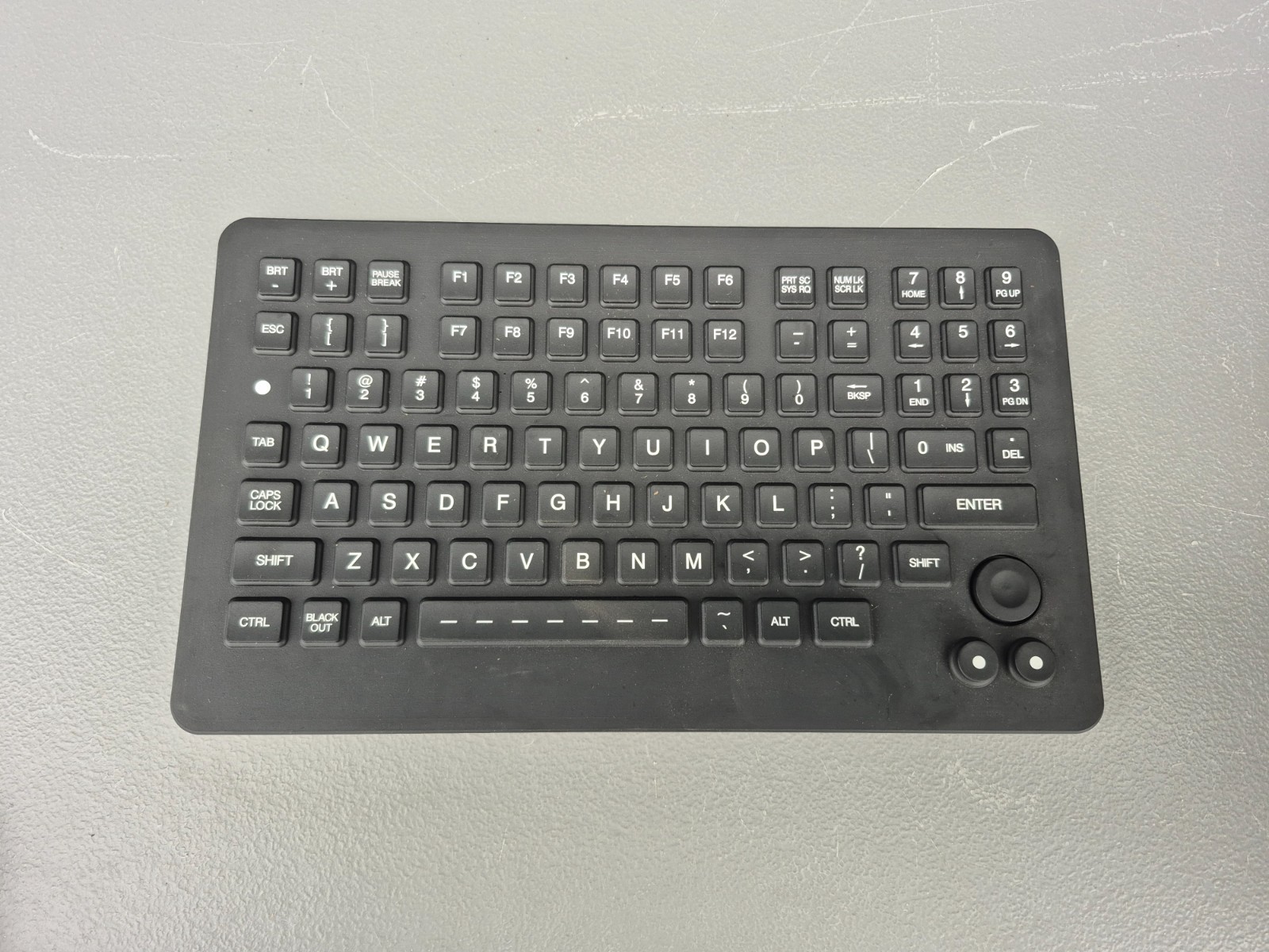 SLK-880-FSR-D38999 iKEY Keyboard Chiclet Military Backlit Submersible Cover OEM