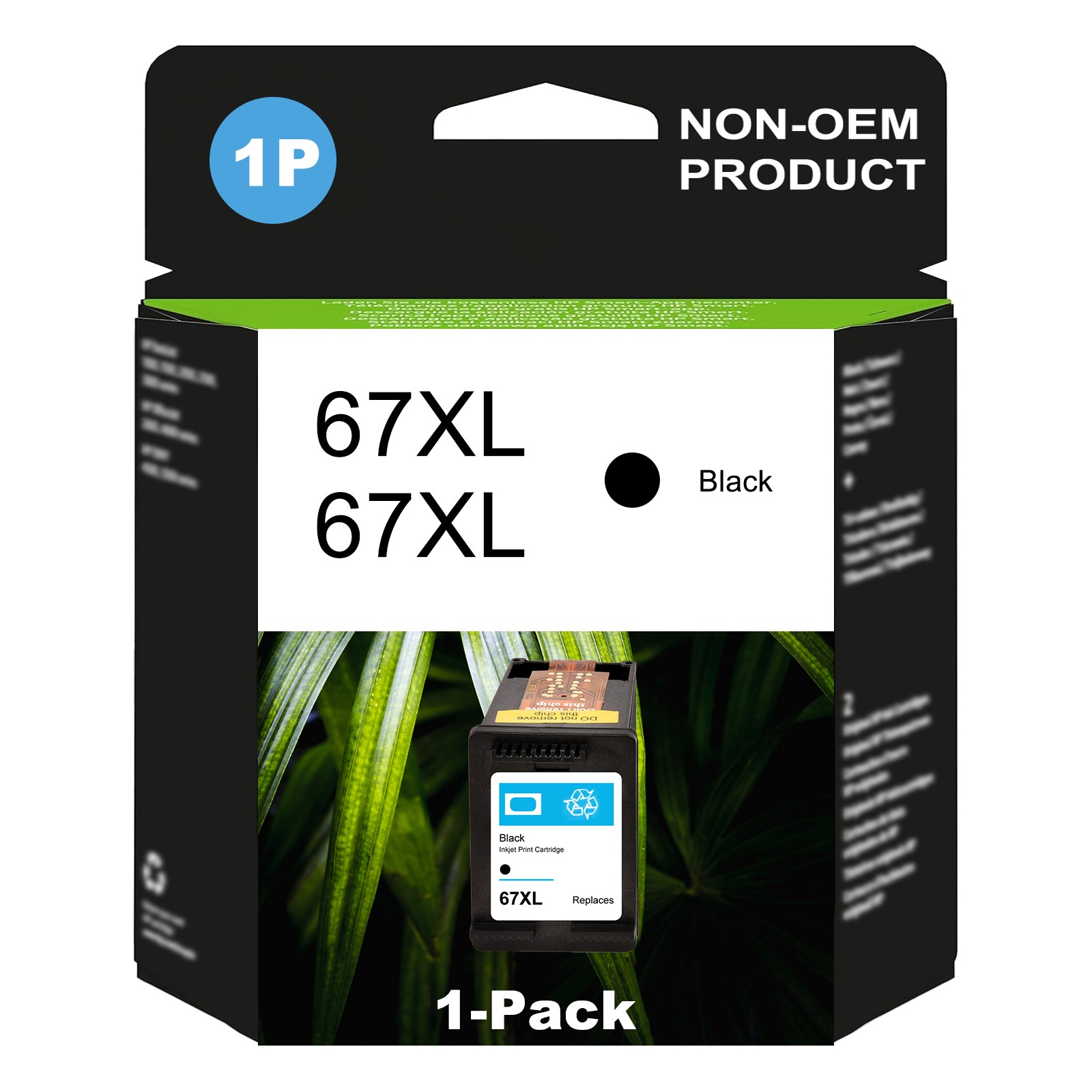 1PK 67XL Black High-Yield Ink Cartridge for HP DeskJet 1255 2700 4100 Envy 6000