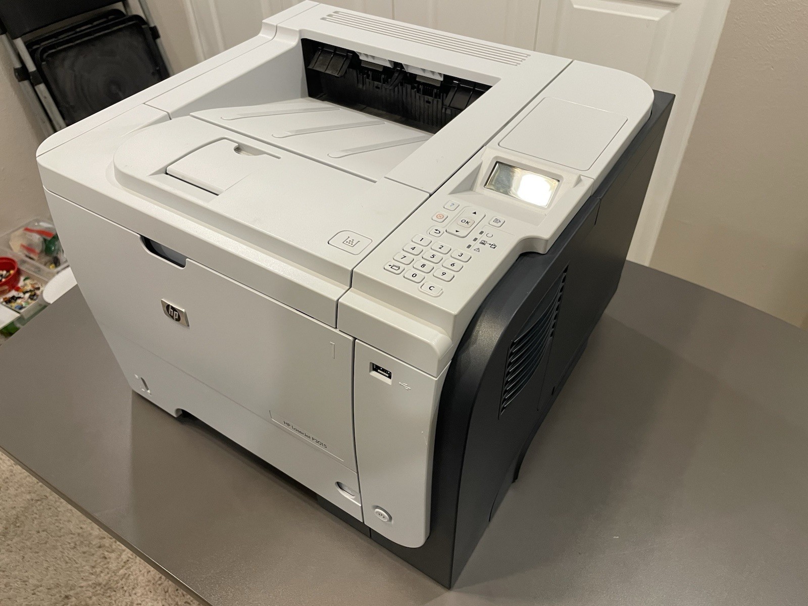 HP LaserJet P3015 Monochrome Laser Printer 90% Full Toner 16k Page Count