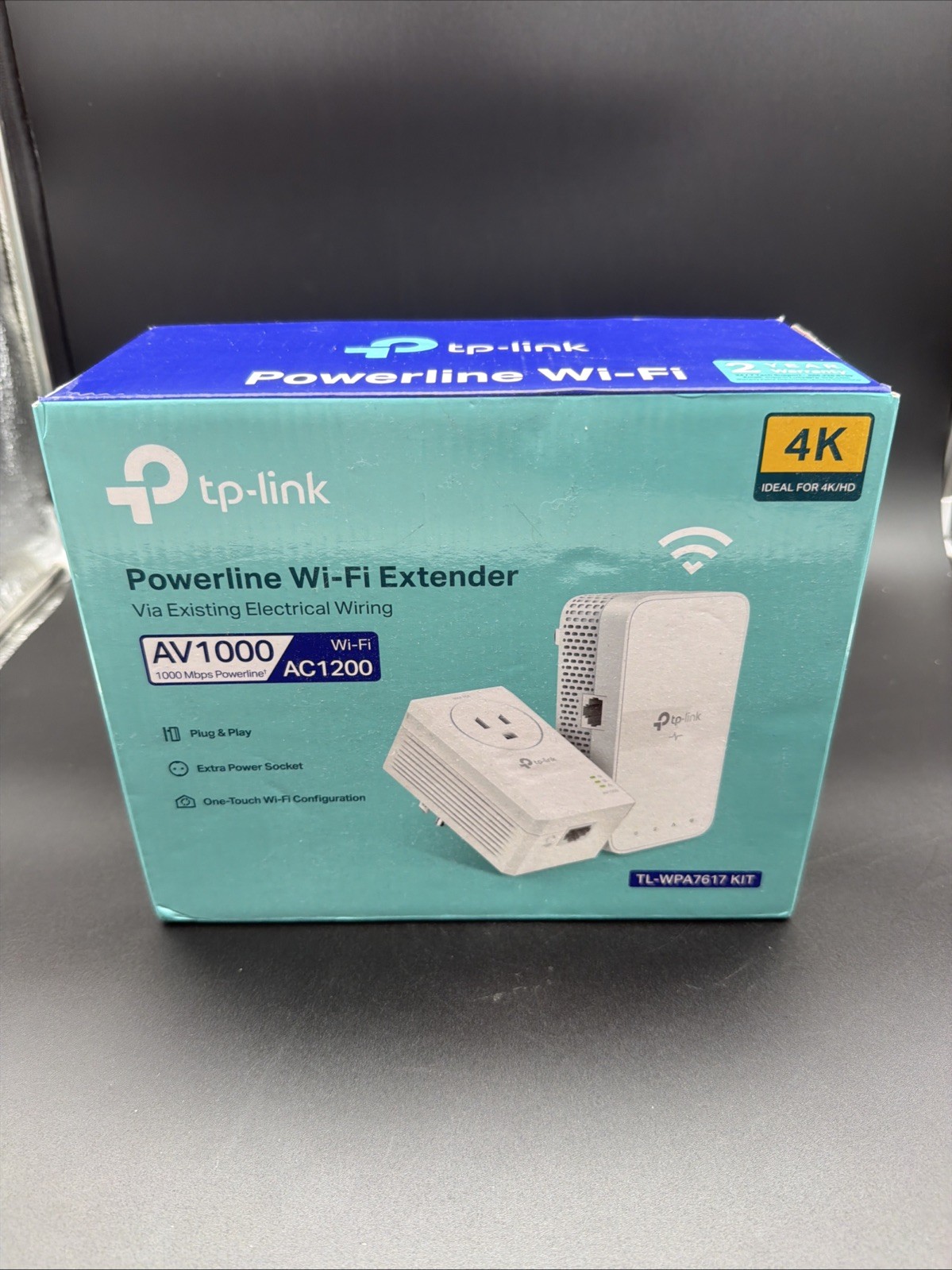 TP-Link TL-WPA7617 KIT AV1000 AC1200 Powerline WiFi Extender Adapter Kit