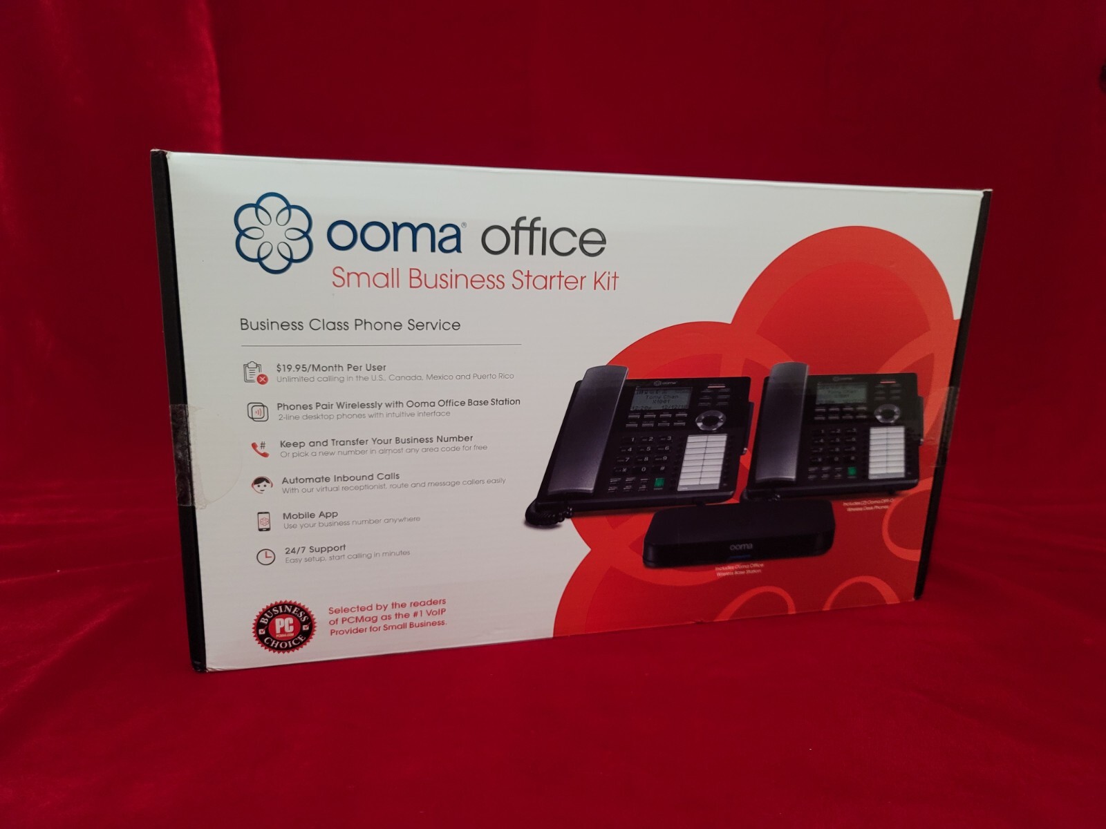 OOMA Office Bundle with 2 DP1 Wireless Desk Phone Office Edition. Brand New 