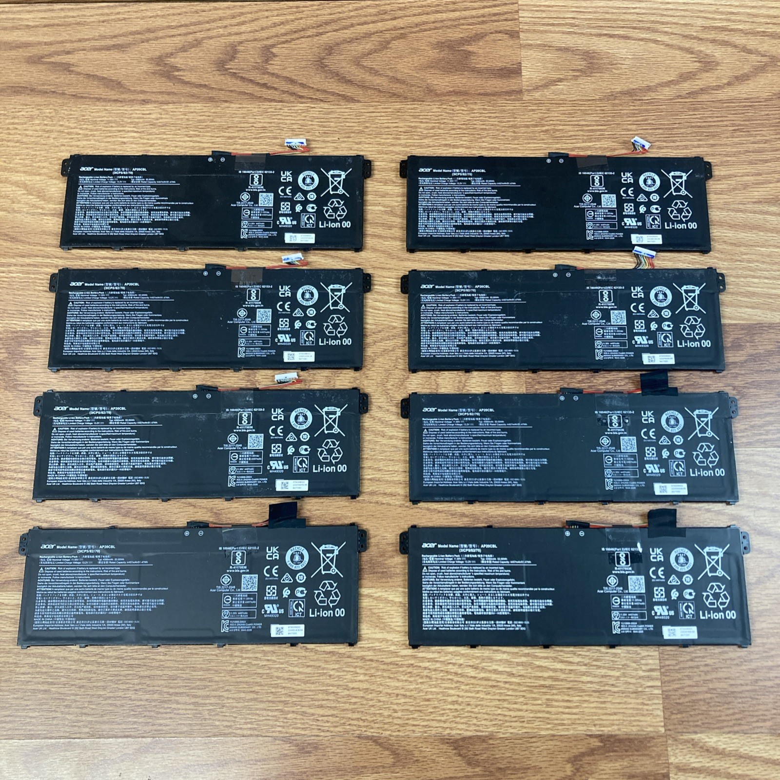 Lot of 8 Genuine Acer Aspire 5 A515-56 Battery 11.55V 4590mAh 53.00Wh AP20CBL