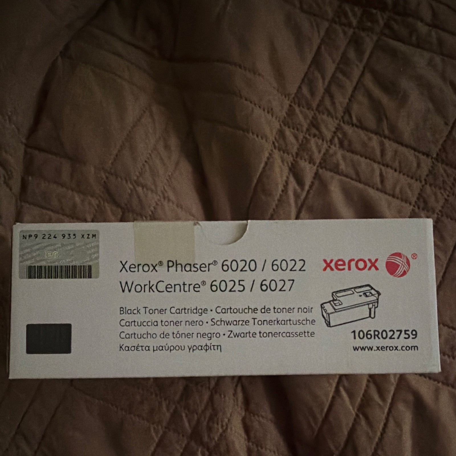 Xerox Black Genuine Toner Cartridge 106R02759 for Phaser 6020/6022