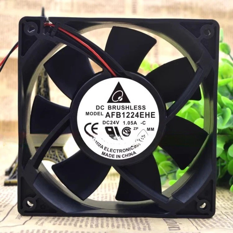 Delta AFB1224EHE BU52 DC 24V 1.05A 120x120x38mm 3-Wire Server Cooling Fan