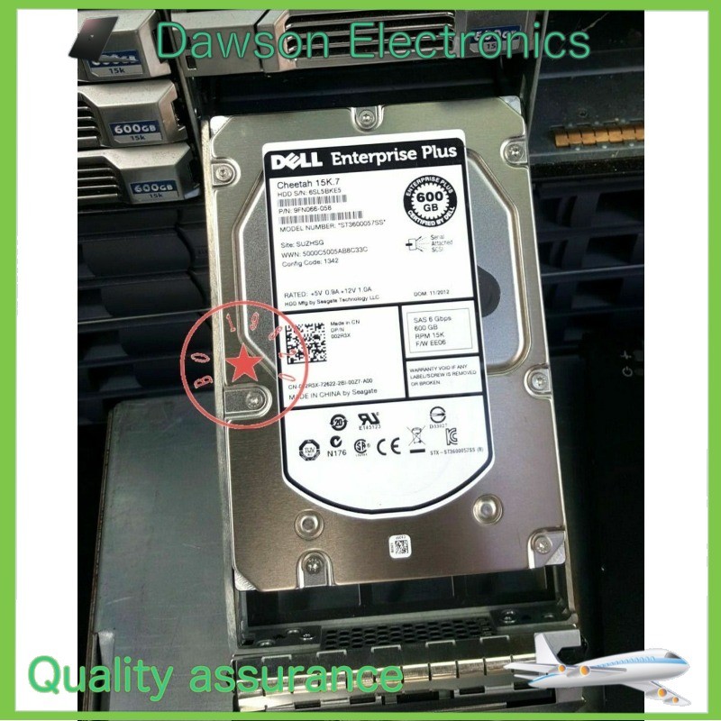 New02R3X Dell EqualLogic 600GB 15K 6G LFF SAS HDD ST3600057SS 002R3X