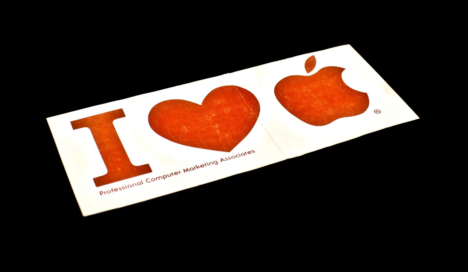 Vintage Apple Computer Swag | I ( 3) Heart My Apple | Retro 70s Bumper Sticker