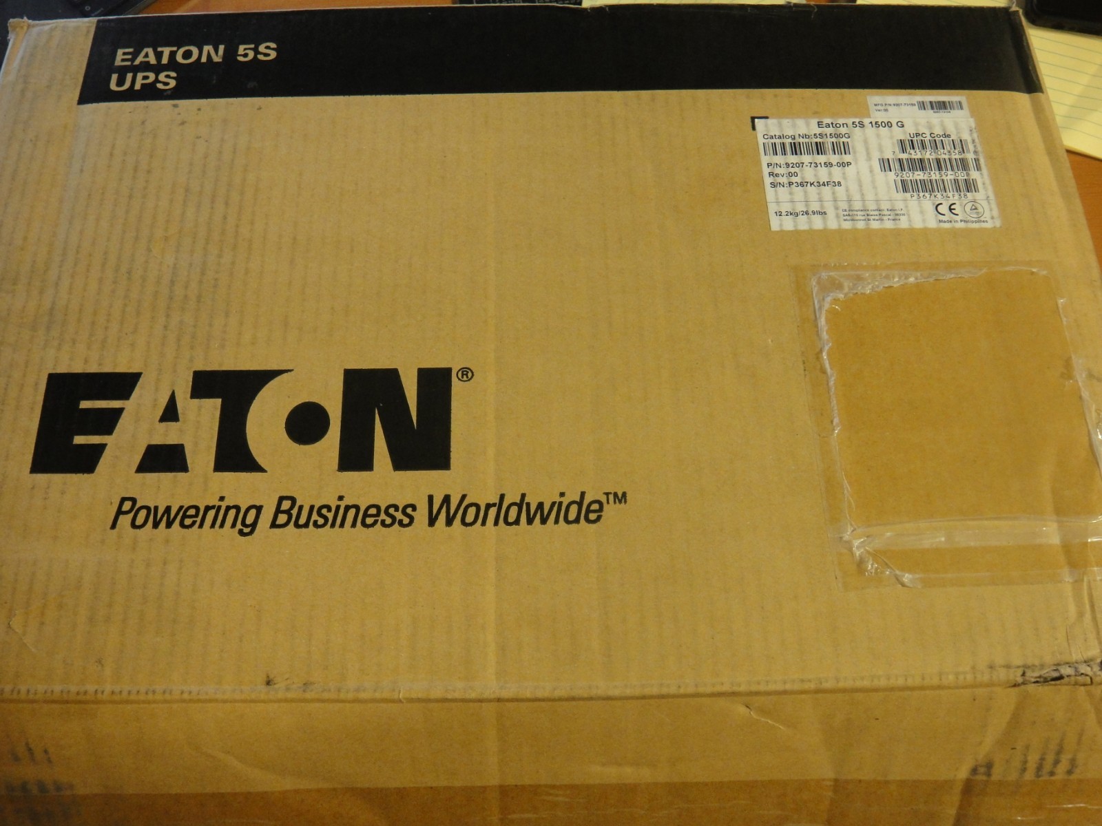 ZZ Eaton 5S1500G 220V-240V UPS 1500Va 900W 6.8 A 8 outlets open box new pictured
