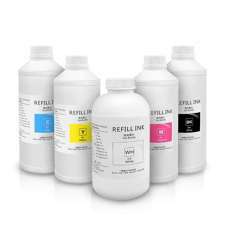5*1000ML/Bottle Water Based DTG Textile Printing Ink for Epson F2000 Printer