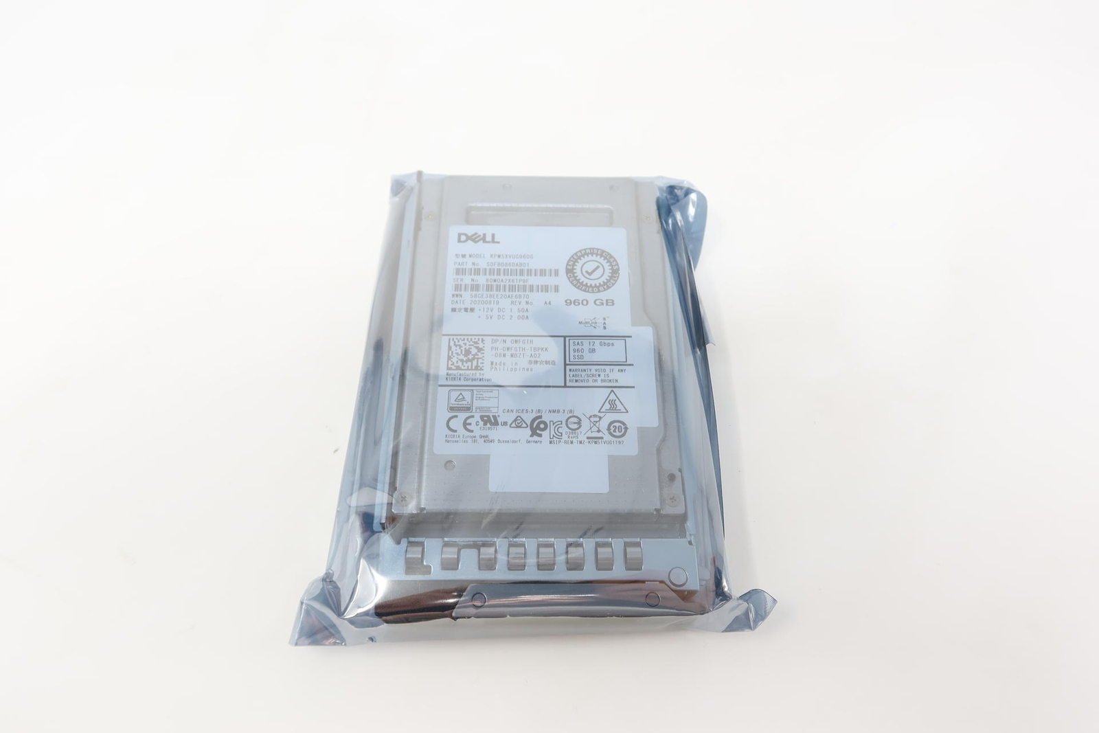 WFGTH Dell 960GB SAS 2.5" 12Gbs MLC MU SSD Gen14 Drive KPM5XVUG960G 0WFGTH