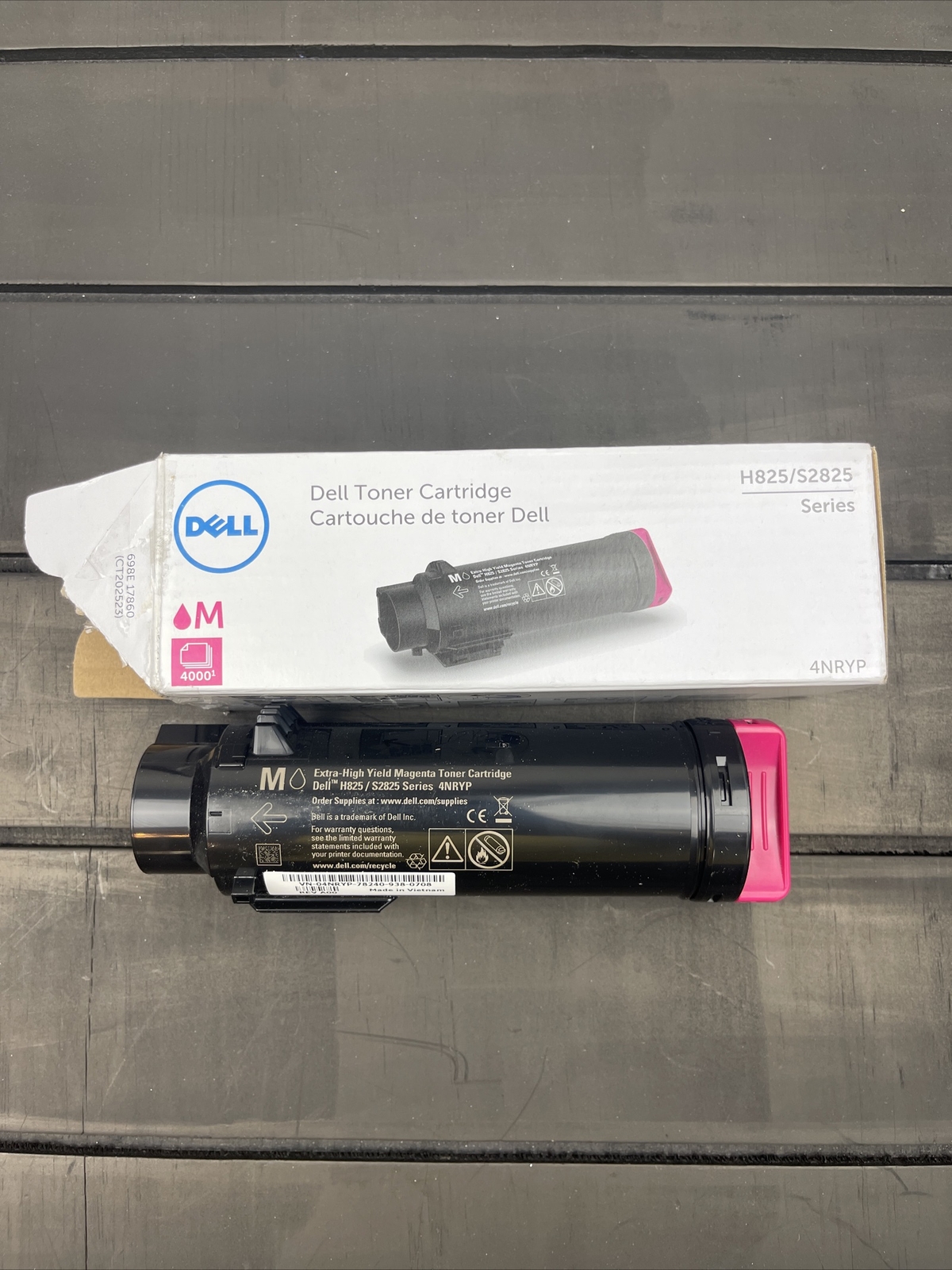 Toner Cartridge Genuine Open Box Dell Magenta 4NRYP H825/S2825