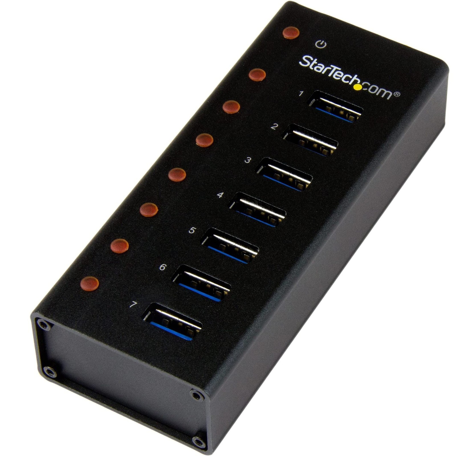 StarTech.com 7 Port USB 3.0 Hub (5 Gbps) - Metal Enclosure - Desktop or Wall ...