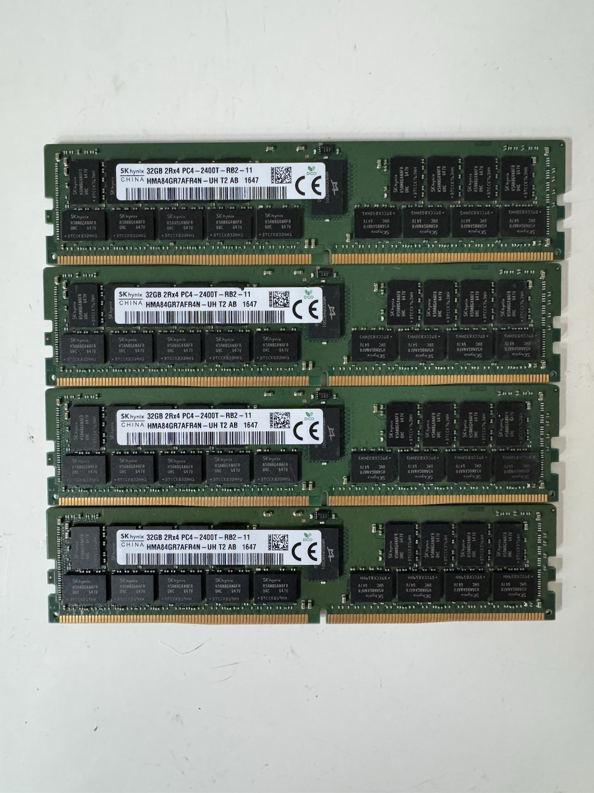 Lot of 4 SK Hynix HMA84GR7AFR4N-UH 32 GB 2Rx4 ECC RDIMM PC4 2400T-RB1-11