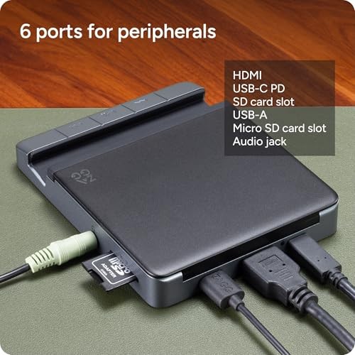 BLACK - ZAGG 6-PORT MEDIA HUB – FOR IPAD, CHROMEBOOK, ANDROID & MORE – HDMI 4K