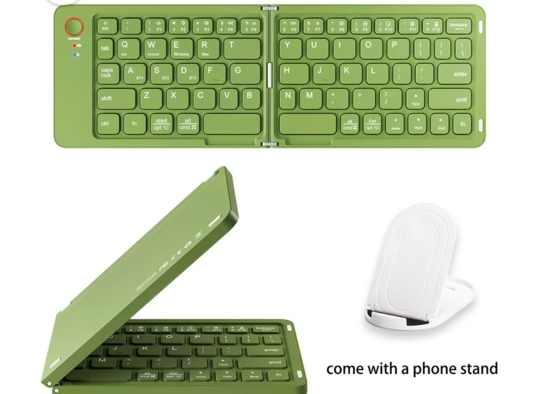 I98i Folding wirless keyboard with phone holder & Charger #269