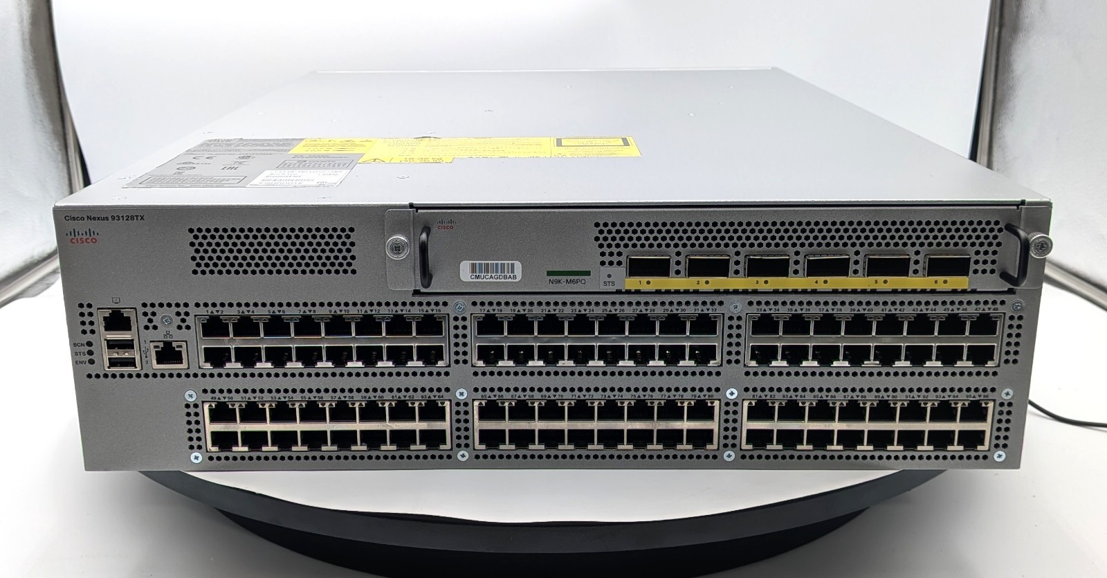 Cisco N9K-C93128TX Nexus 9300 96-Port 10GBASE-T + N9K-M6PQ–5 Star Certified