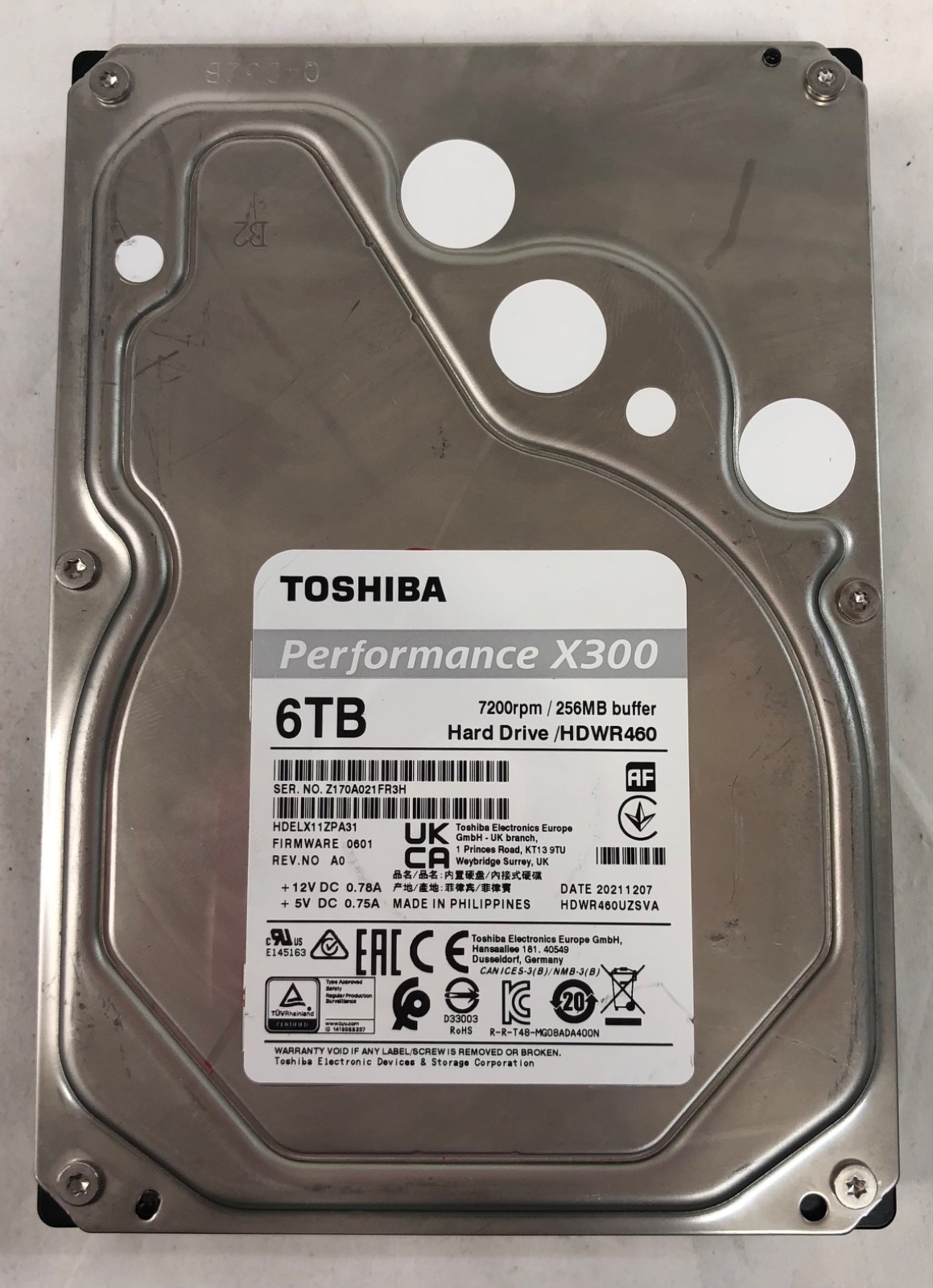 Toshiba X300 Performance Hard Drive | 6TB @7.2K | 256MB Cache | 3.5" SATAIII