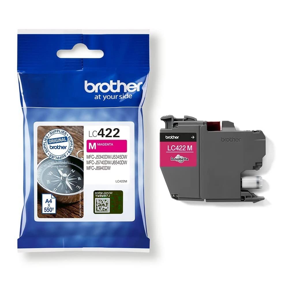 Original Brother LC-422M Magenta Ink Cartridge for Approx. 550 Pages for MFC-J53