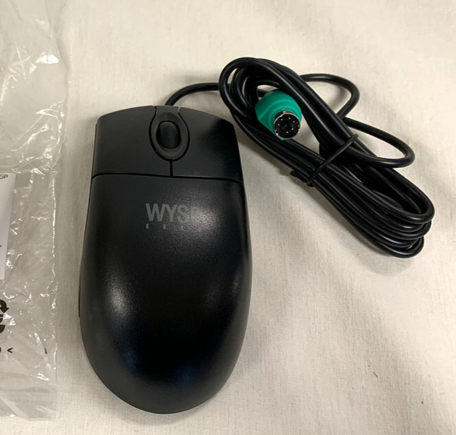 NEW Wyse Dell 770510-21L PS-2 Scroll Wired BLACK Optical Mouse MO42KOP PS/2