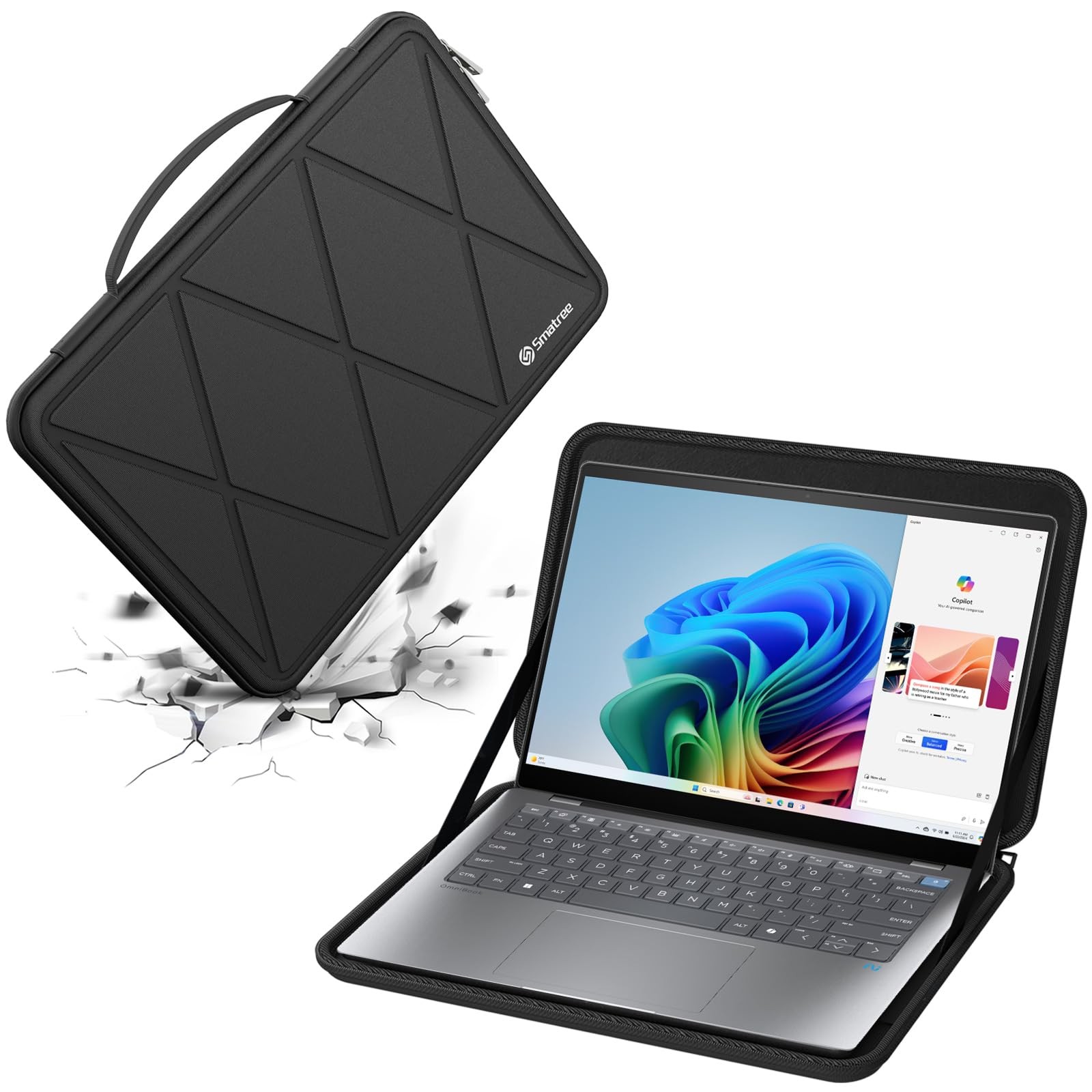 Smatree M46T Hard Protective 14 inch 13-14 inch/M46T/Size:32.5*23.3cm, Black