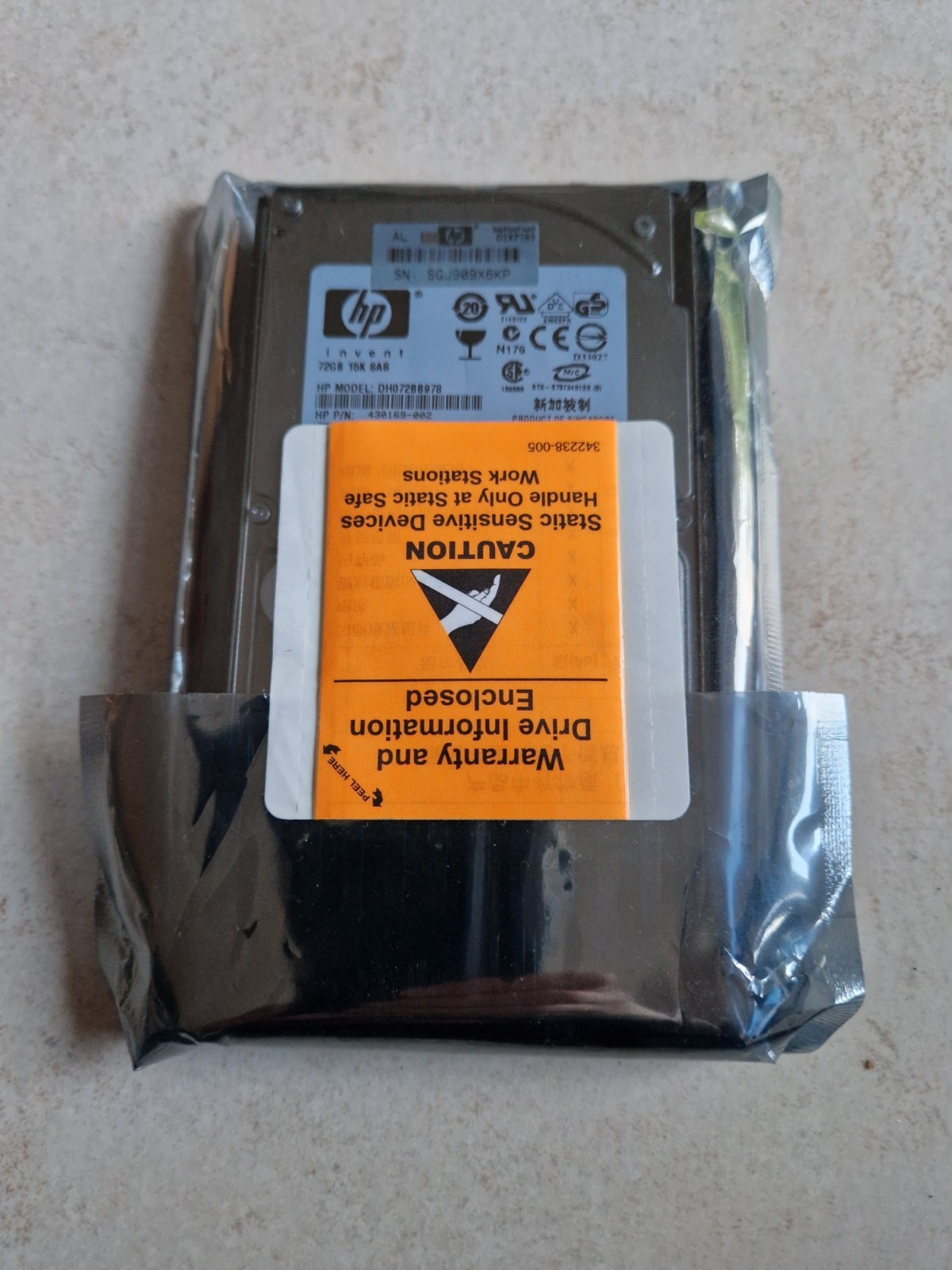 HP 430169-002 DH072BB978 72GB SAS 15K 16MB 2.5'' Server HDD