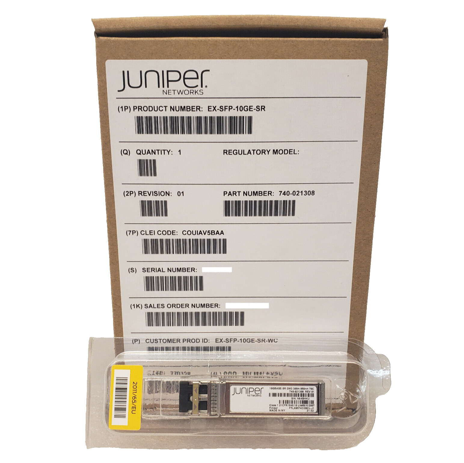 Juniper EX-SFP-10GE-LR 10GBASE-L SFP+ 1310nm 10km Duplex LC Optical - 740-021309