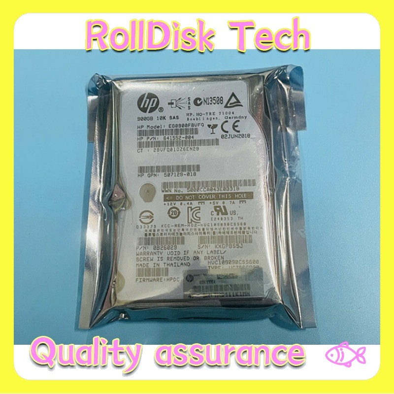 New HP 900GB 10K SAS 6G 2.5" EG0900FBVFQ HDD 641552-004 507129-018 Support G8 G9