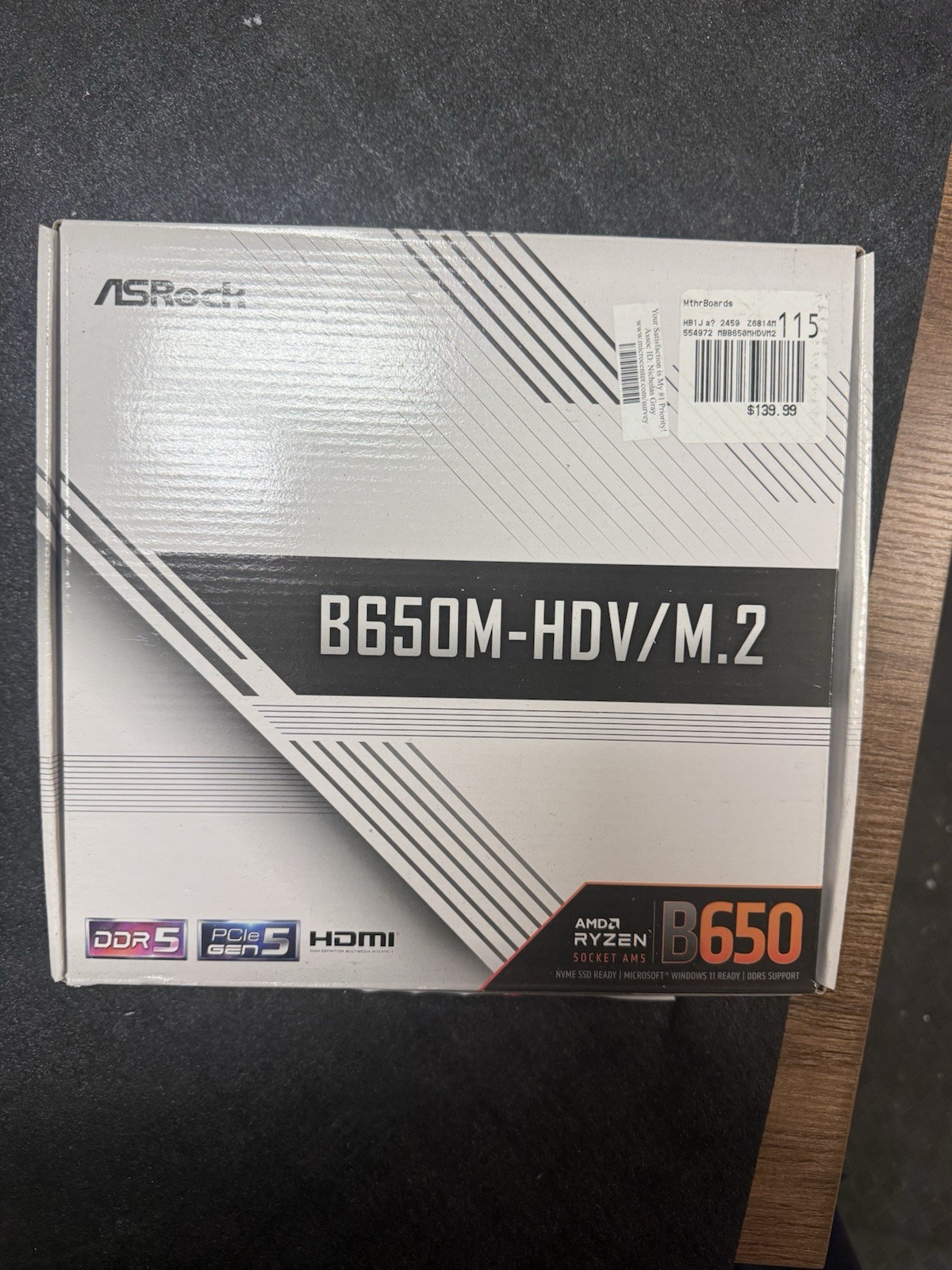 ASRock B650M-HDV/M.2 AM5 MicroATX AMD Motherboard