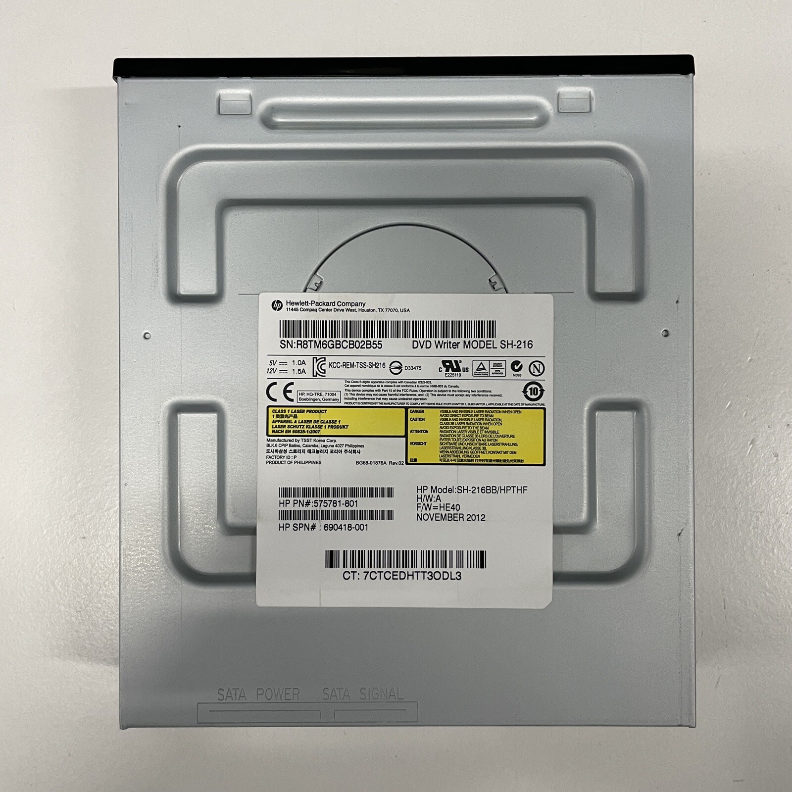 Genuine HP SH-216 CD DVD±RW SATA DL Optical Drive 575781-801 690418-001 FW HE40