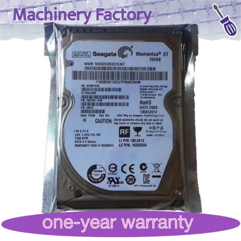 Seagate Momentus XT ST750LX003 750GB 8GB SSHD SATA 2.5" Solid State Hybrid Drive