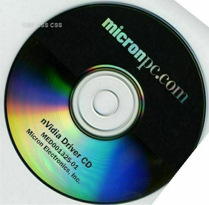 Micron Electronics Inc. PC nVidia Driver CD