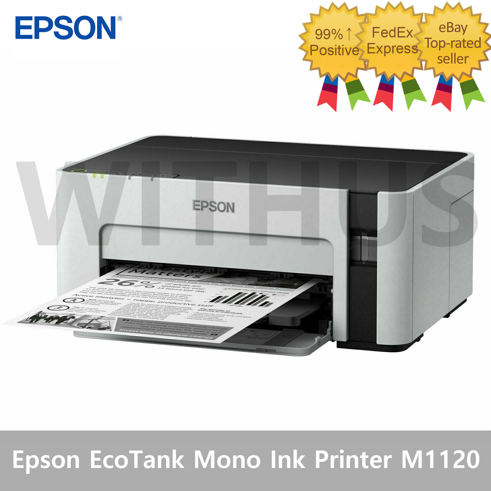EPSON EcoTank M1120 Mono Ink Tank System Printer Wi-Fi 100V~240V Monochrome Ink*