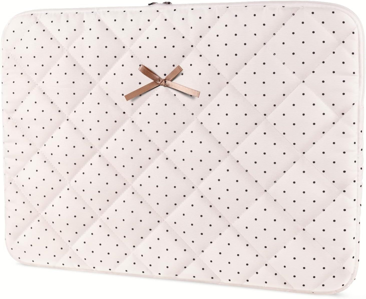 Cute Bow Laptop Sleeve 13 Inch for 13" MacBook, Puffy Quilted Case Cover
