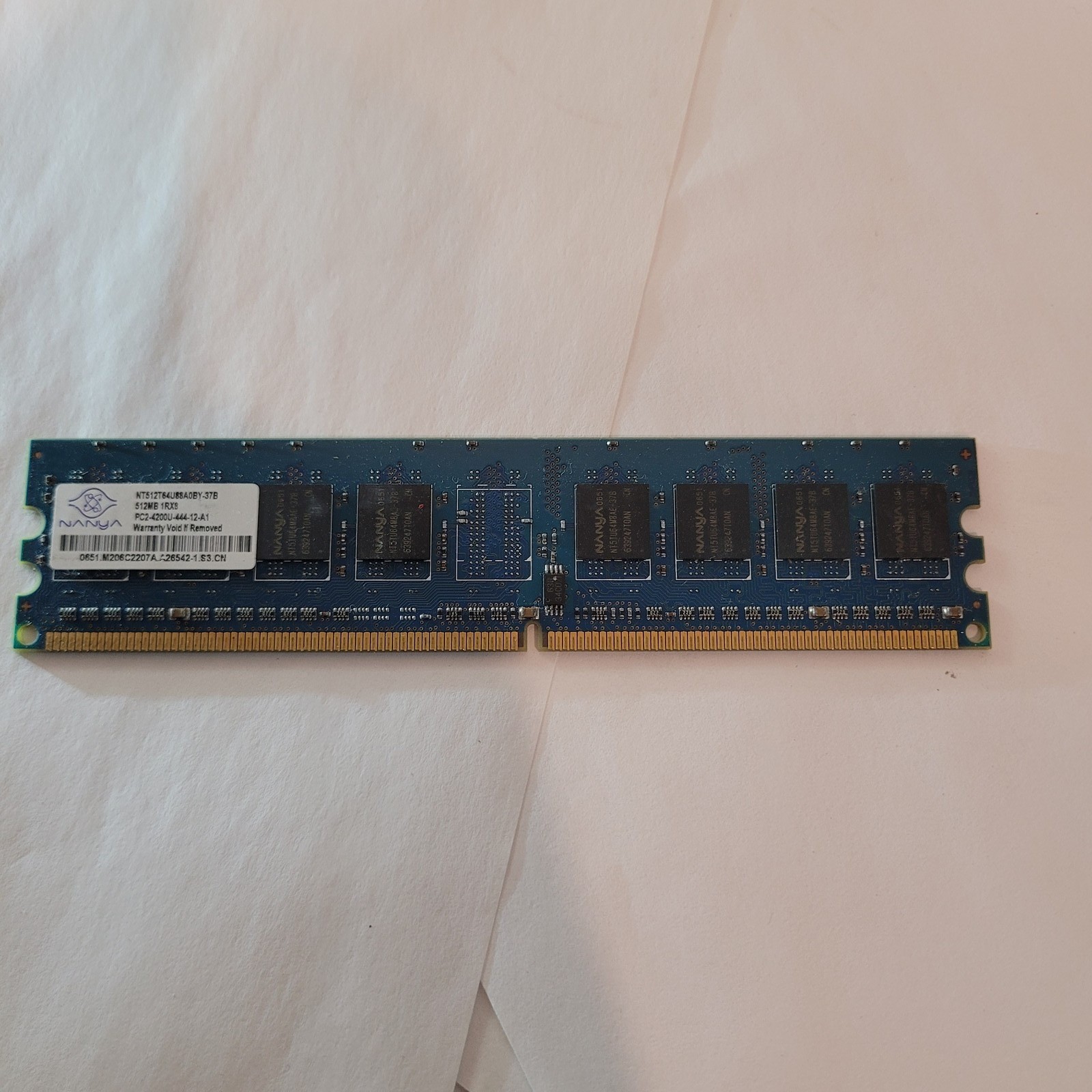 Nanya 512MB PC2-4200U DDR2-533MHz 240-Pin Desktop RAM Memory Module