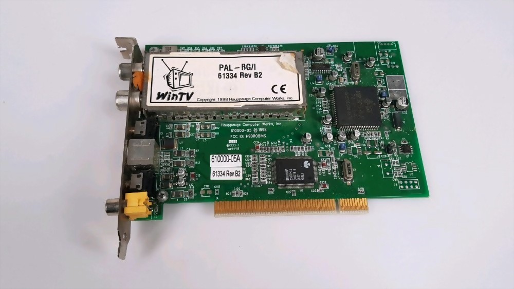 Hauppauge Computer 610000-05 WinTV 61334 Rev B2 PAL-RGI TV Tuner Vintage Card