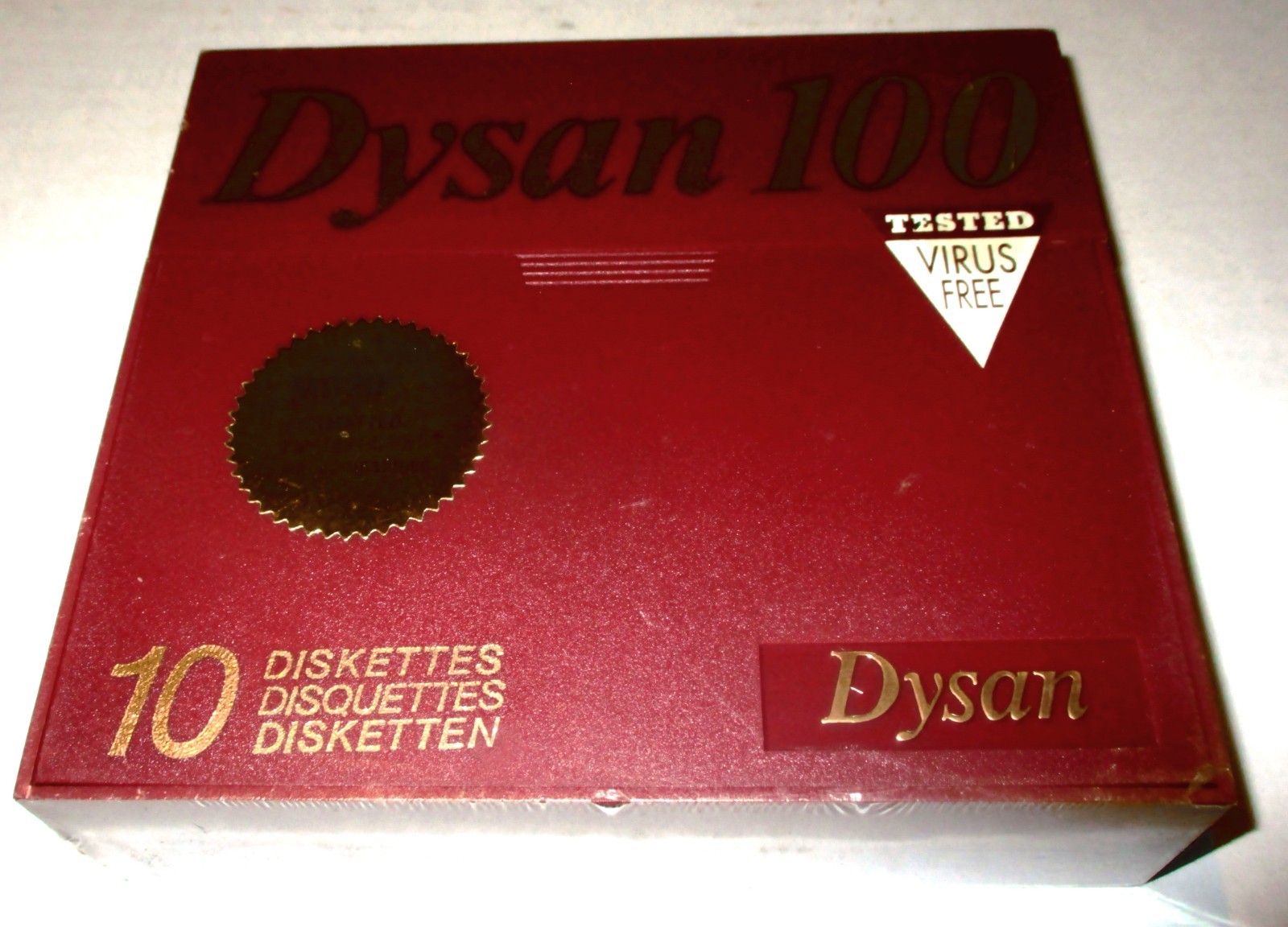 New Sealed Dysan 100 Diskettes MF2HD Formatted for IBM NIB 10 Blank Disks Floppy
