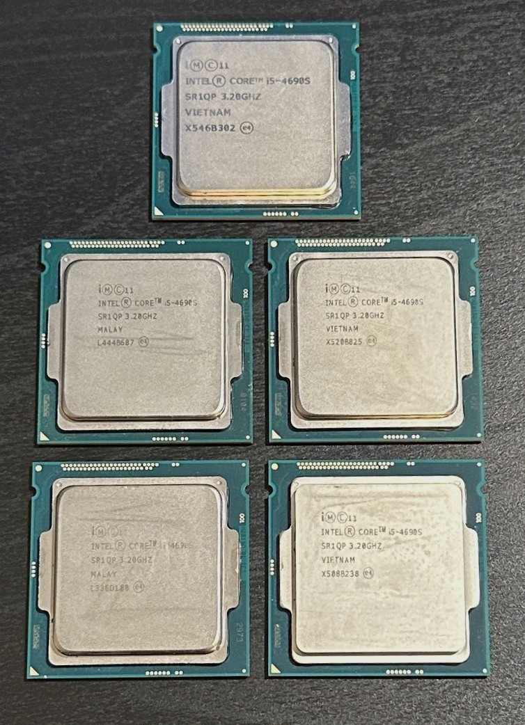 Lot of 5 Intel Core i5-4690S 3.20GHz Quad Core LGA1150 SR1QP CPU Processors