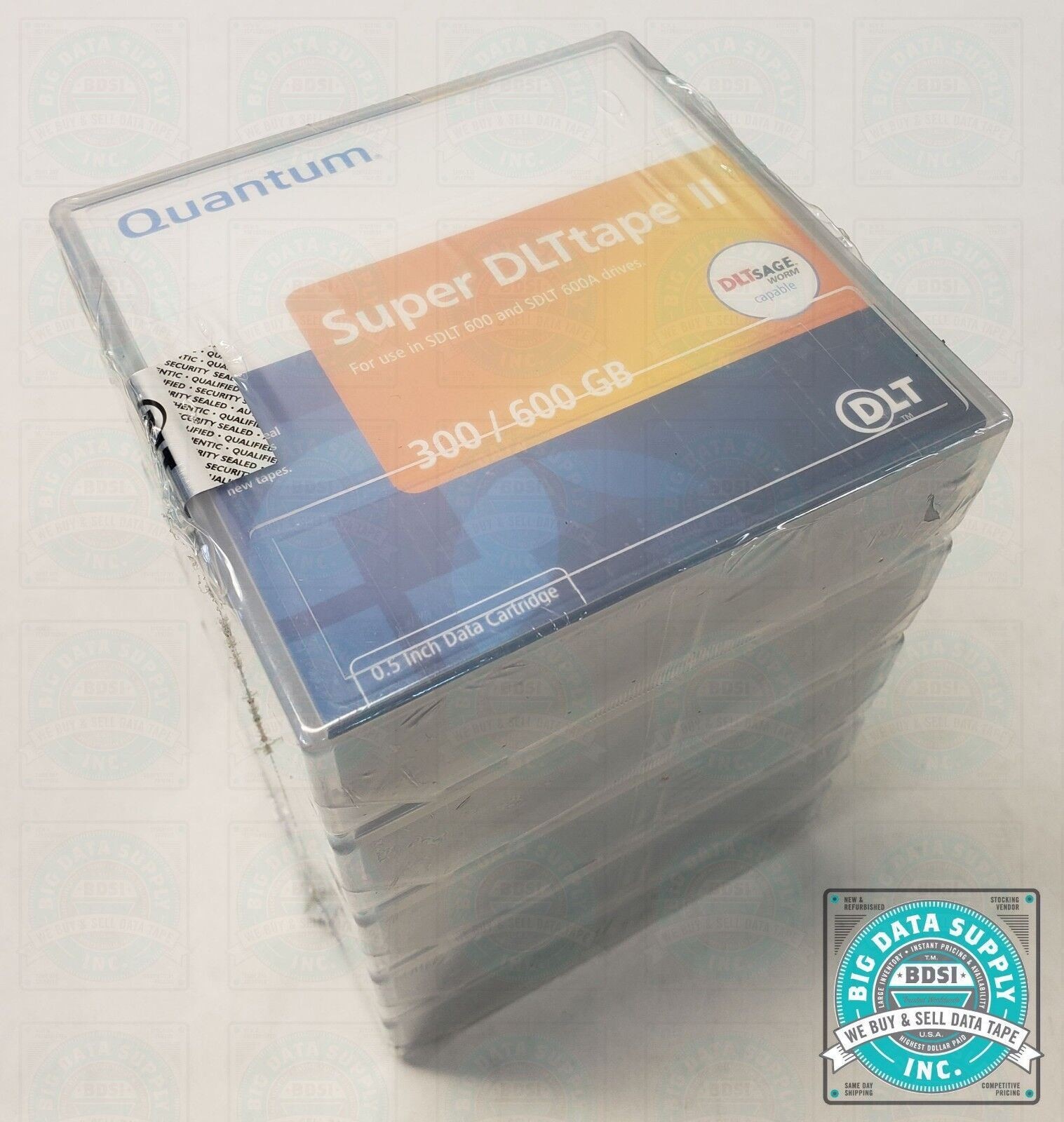 NEW Quantum MR-S2MQN-01 Super DLT II SDLT 2 300/600GB Data Tape Cartridge (1 PC)