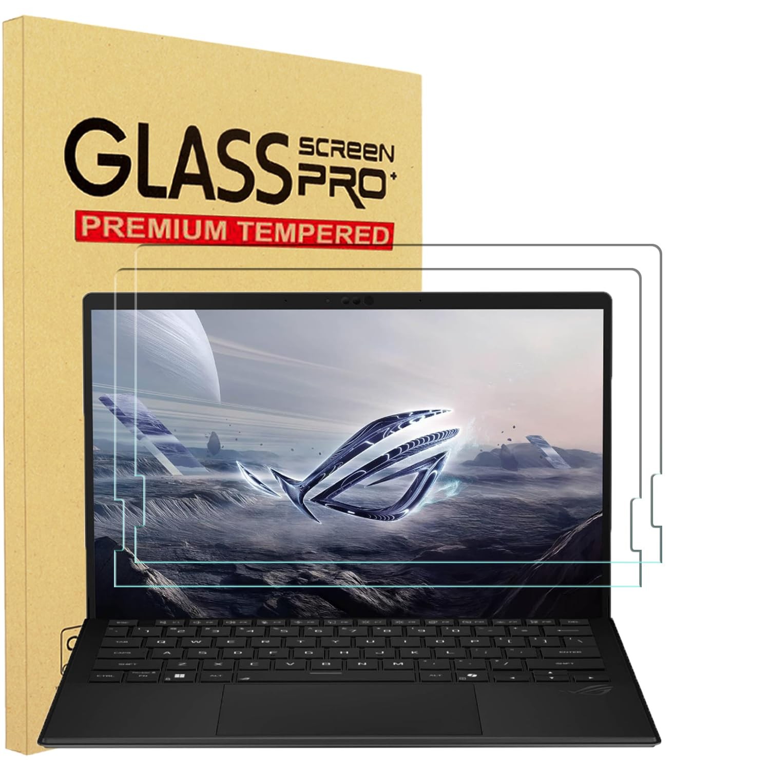 YINOVEEN 2 Pack Tempered Glass Screen Protector for ASUS ROG Flow 13.4 inches