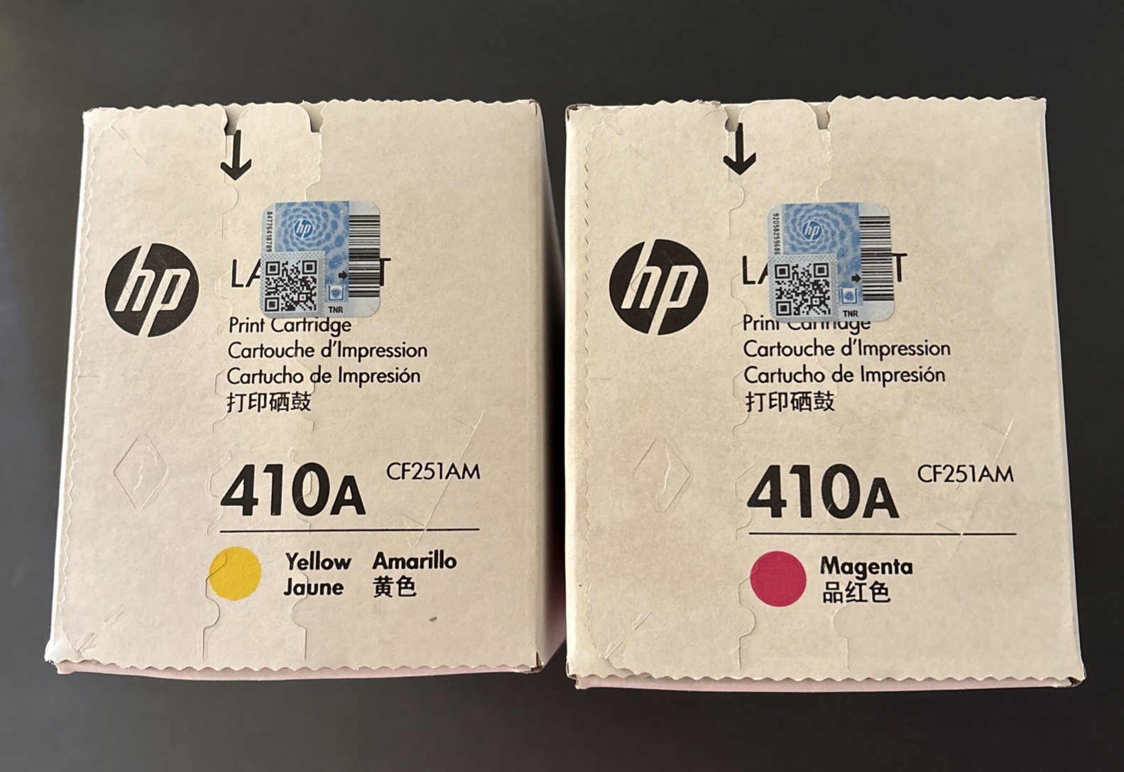 Genuine HP 410A CF251AM Magenta Yellow Lot Of 2 Toner CF413A CF412A Sealed New