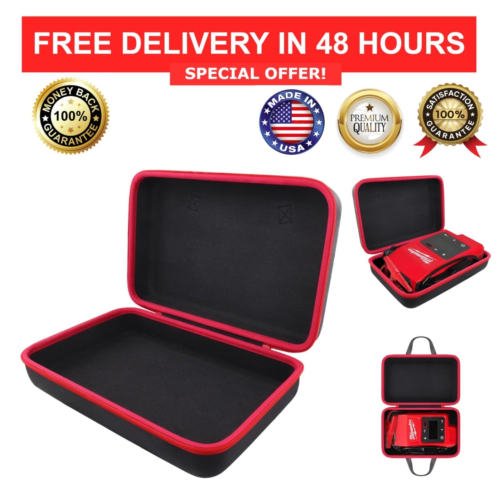 khanka Hard Case for Milwaukee M18 HOTSHOT 3841-20 Jump Starter, EVA